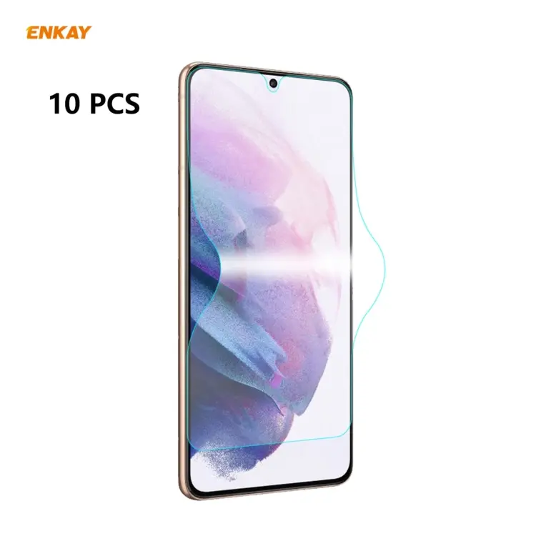 10 PZ ENKAY Hat-Prince 0.1mm 3D Full Screen Protector Pellicola idrogel a prova di esplosione, For Samsung Galaxy S21 5G, For Samsung Galaxy S21+ 5G, For Samsung Galaxy S21 Ultra 5G