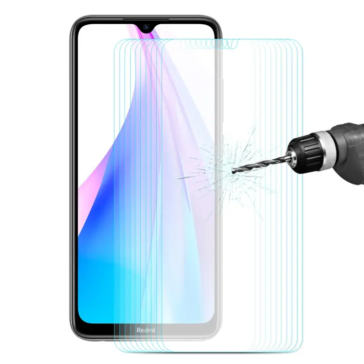 10 PZ ENKAY Hat-principe 0.26mm 9H 2.5D Pellicola in vetro temperato con bordo curvo, For Huawei Honor V30 / V30 Pro, For Xiaomi Redmi Note 8T, For Motorola Moto G8 Play, For Huawei Nova 6
