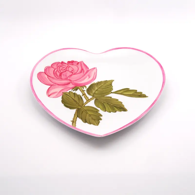 2 Dessert plate Rose - In Love