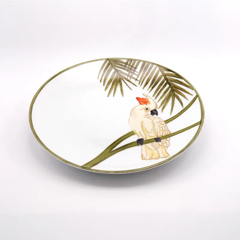 2 Dessert Plate White Parrot – Intrepid