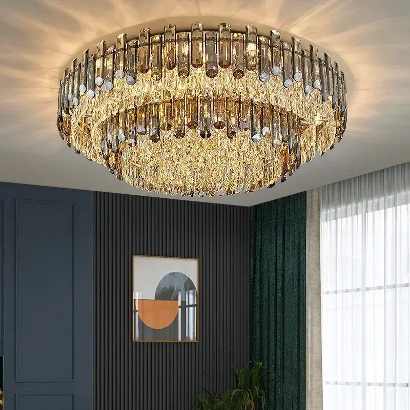 2 Layer Crystal Ceiling Light