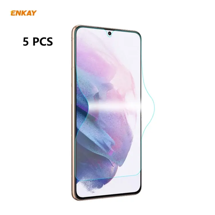 5 PZ ENKAY Hat-Prince 0.1mm 3D Full Screen Protector Pellicola idrogel a prova di esplosione, For Samsung Galaxy S21 5G, For Samsung Galaxy S21+  5G, For Samsung Galaxy S21 Ultra  5G
