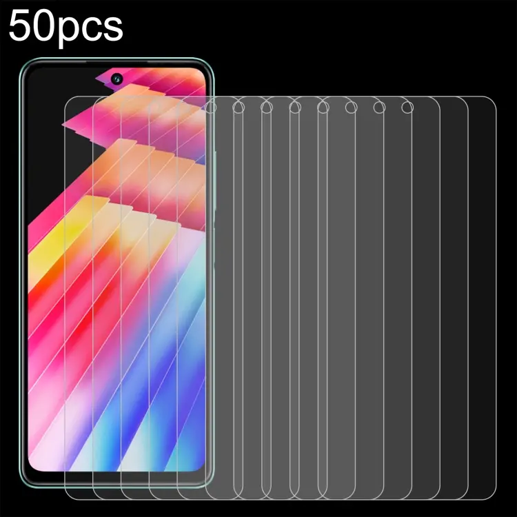 50 pellicole in vetro temperato 0,26 mm 9H 2,5D, For Infinix Hot 30 (50 PCS), For Infinix Hot 30i (50 PCS)