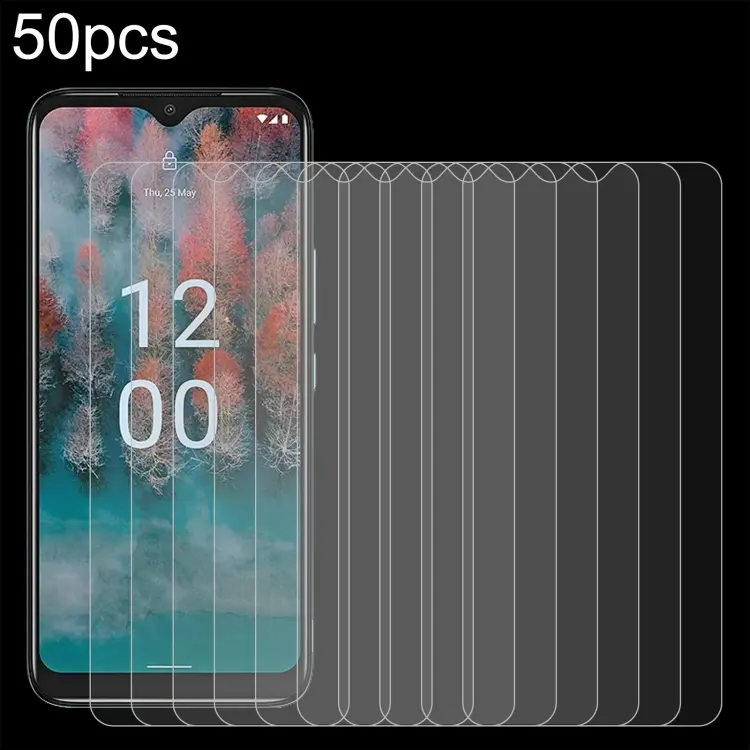50 pellicole in vetro temperato 0,26 mm 9H 2,5D, For Nokia C12 Pro (50 PCS), For Honor 70 Lite (50 PCS), For vivo iQOO Z7x (50 PCS)