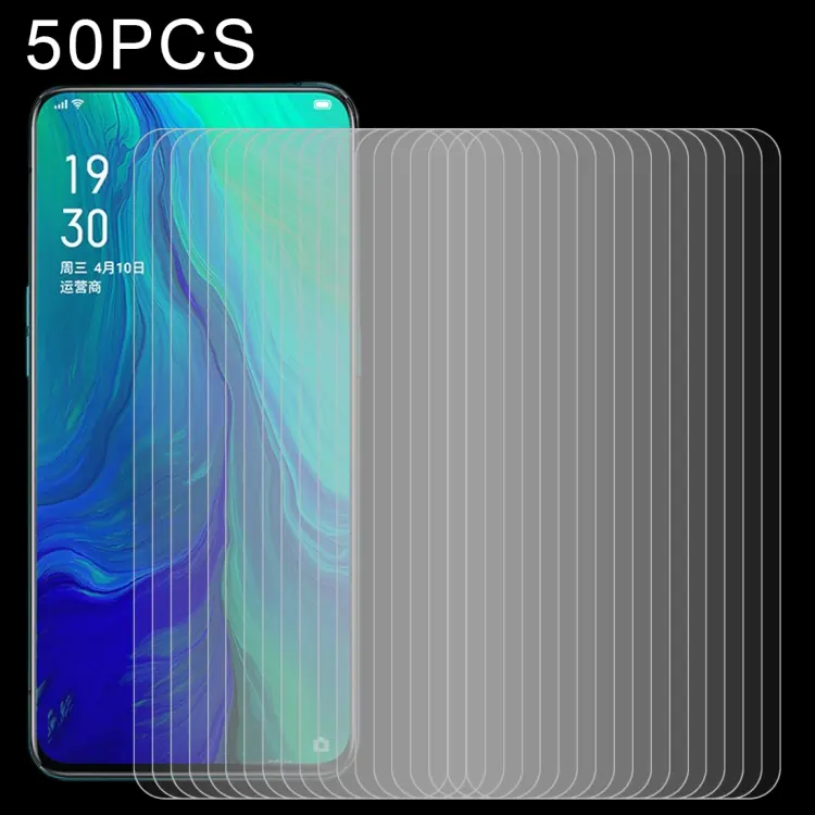 50 pellicole in vetro temperato da 0,26 mm 9H 2,5D, For OPPO Reno5 5G / Reno5 Z 5G (50 PCS), For OPPO Reno4 4G (50 PCS), For OPPO Reno4 Z 5G (50 PCS)