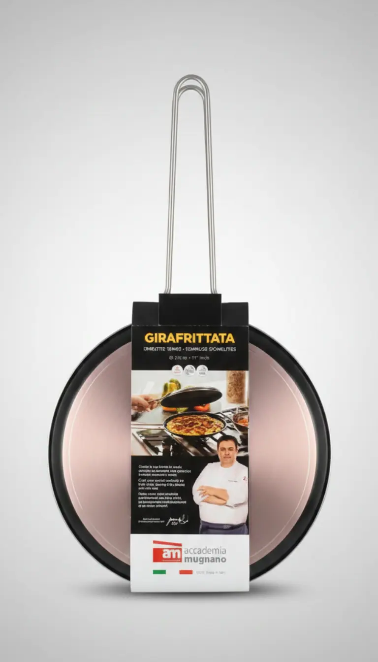 Accademia Mugnano Girafrittata Ø 28cm | Padella Doppia per Omelette e Frittate | Rivestimento AM Salus Hard System | 100% Made in Italy