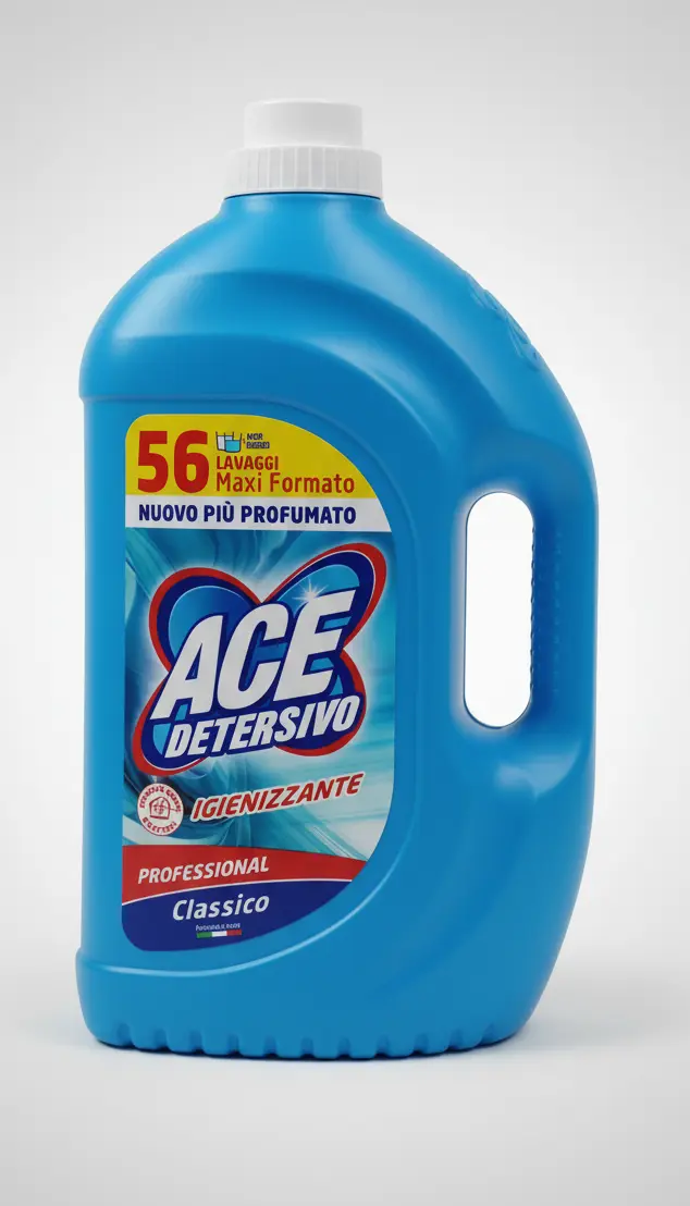 ACE Detersivo Igienizzante Professional Classico 56 Lavaggi | Maxi Formato 2,8 Litri | Tecnologia Multimacchia e Igiene Profonda | Efficace a 20°C