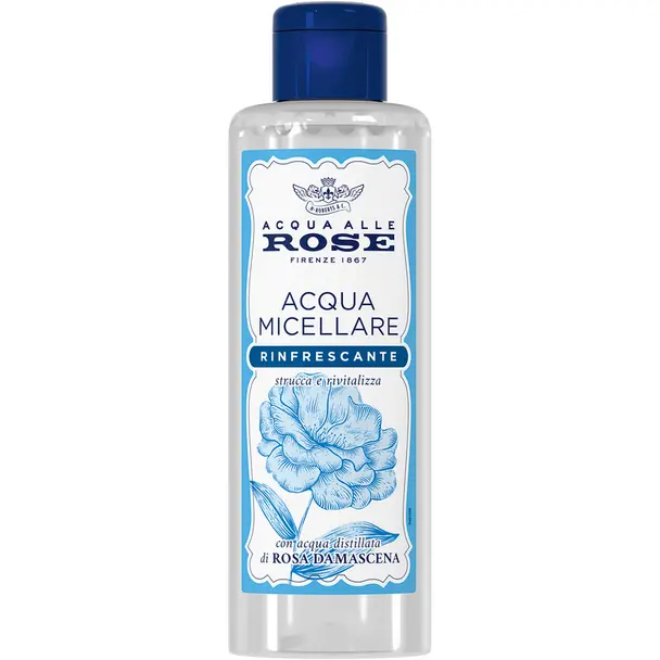 Acqua alle Rose Acqua Micellare Rinfrescante 200ml - Rosa Damascena - Strucca, Idrata, Tonifica - Tutti i Tipi di Pelle