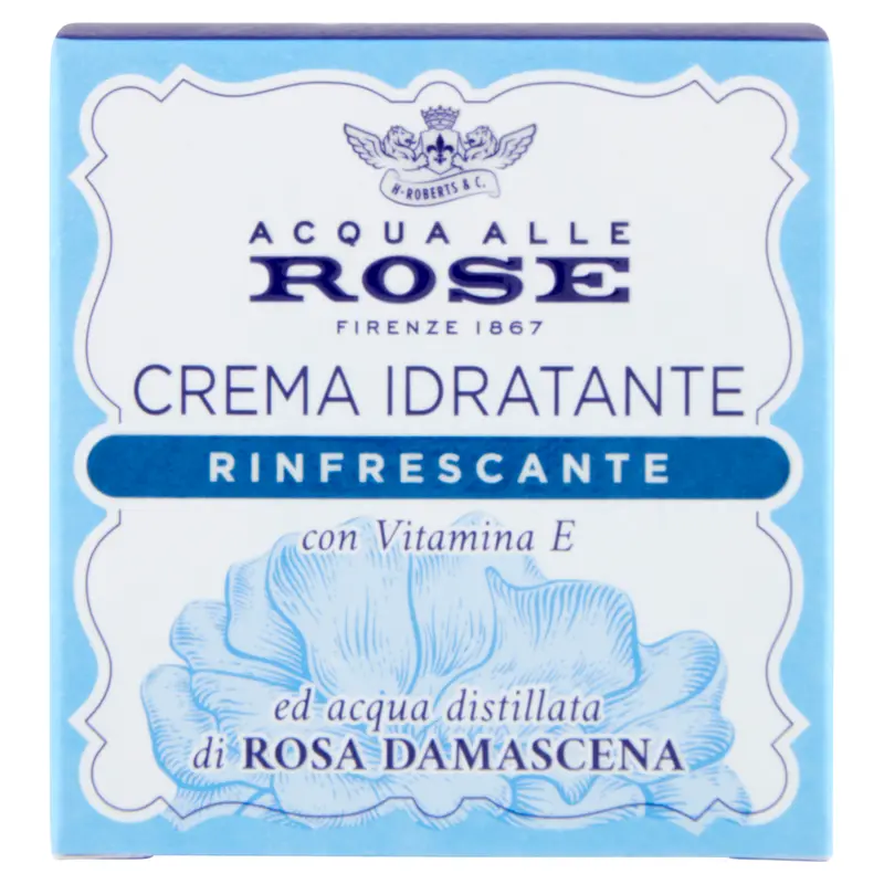 Acqua Alle Rose Crema Idratante Rinfrescante 50ml - Texture Gel, Vitamina E, Rosa Damascena - Per Tutti i Tipi di Pelle