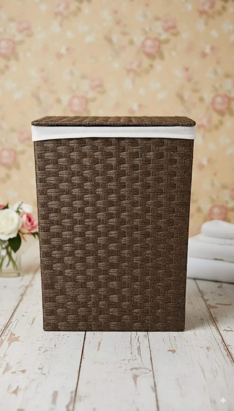 AD TREND Cesto Portabiancheria Rettangolare in Polipropilene 26x40x48cm - Grigio Scuro