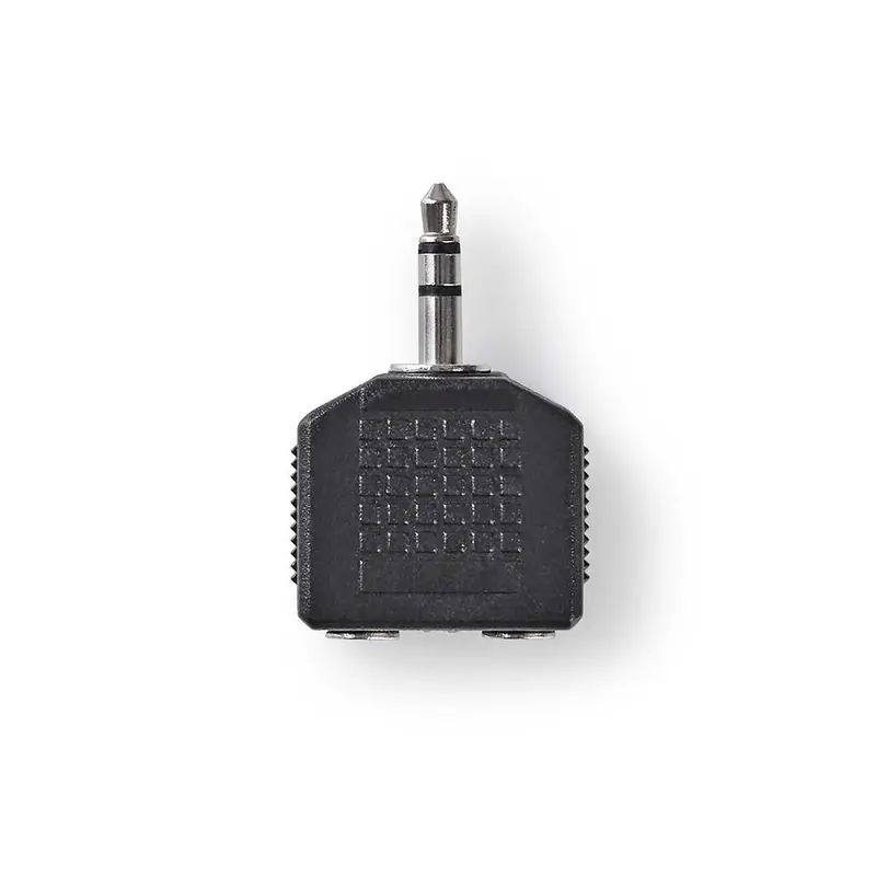 Adattatore audio stereo Maschio da 3,5mm a 2x Femmina da 3,5mm nero confezione