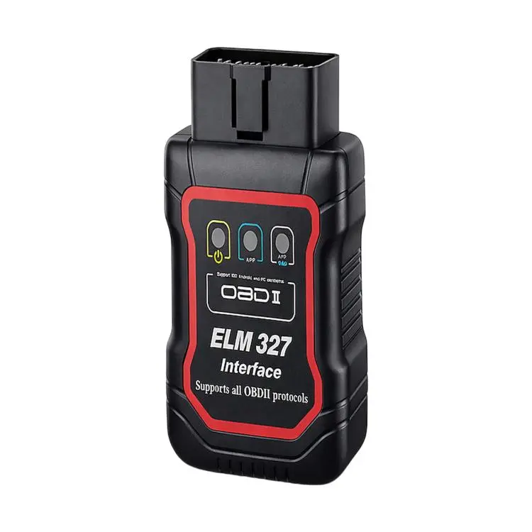 Adattatore Bluetooth wireless per la lettura dei codici di errore dell'auto ELM 327 OBD2, Black