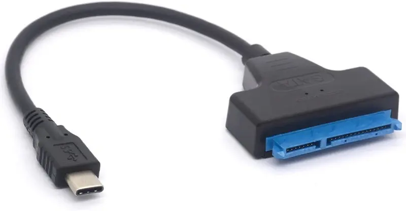 Adattatore USB Type C a SATA 7+15 pin maschio per HDD/SSD 2,5"