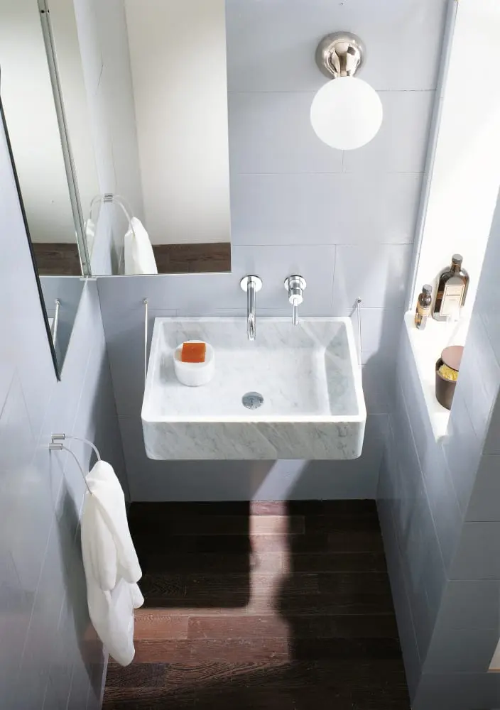 Agape Carrara lavabo sospeso in marmo ACER0721S