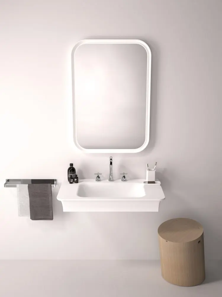 Agape Novecento XL lavabo sospeso tre fori ACER10703R