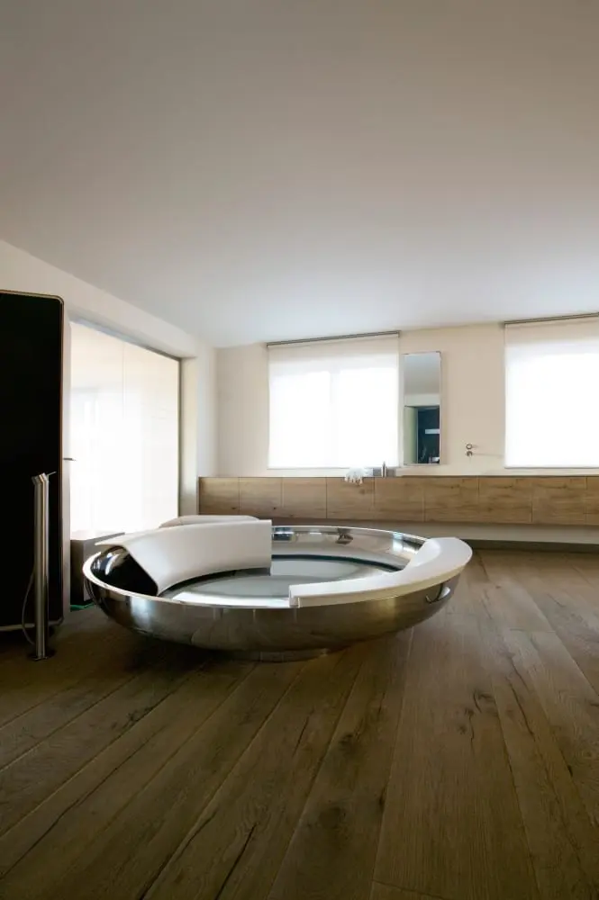 Agape Ufo vasca da bagno freestanding con 2 poggiaschiena AVAS0906D
