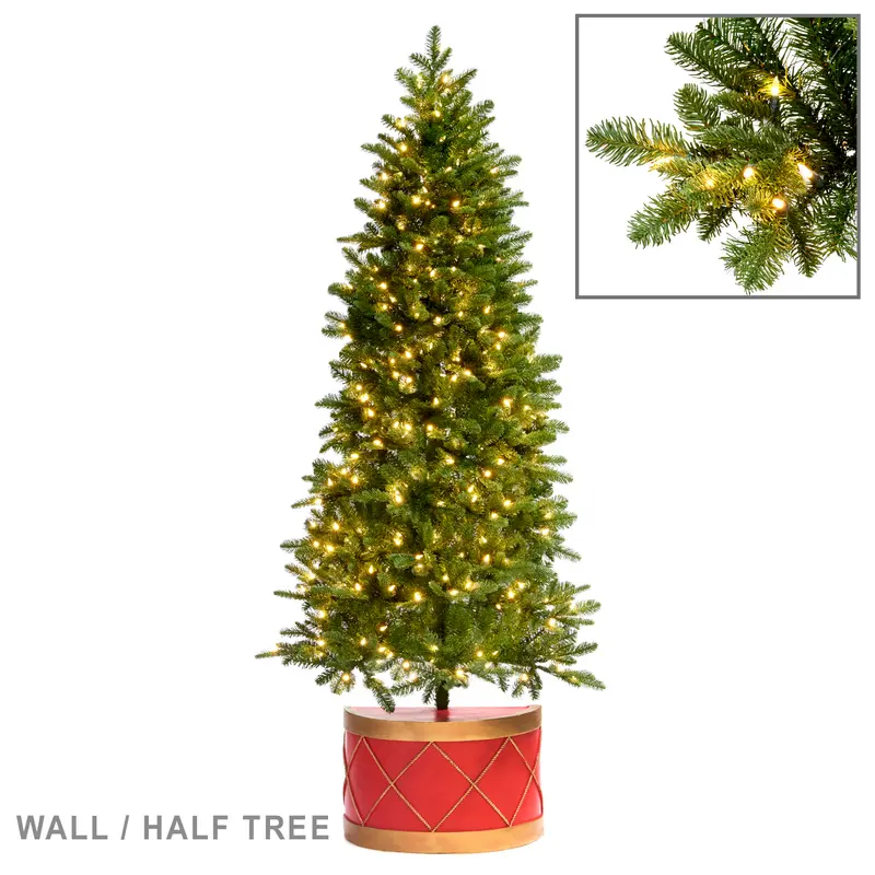 Albero di Natale Artificiale con Base a Tamburo, 300 LED e 558 Punte – Goodwill, 213cm