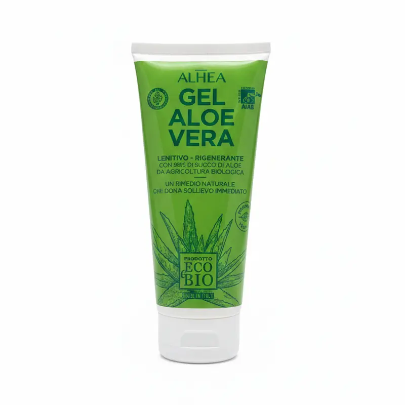 ALHEA Gel Aloe Vera Biologico 200ml – Formula Certificata Eco Bio AIAB con 99% Succo Puro – Trattamento Rigenerante e Sollievo Immediato Anti-Irritazioni