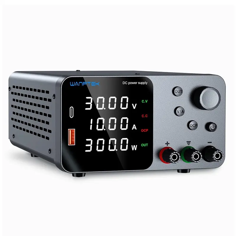 Alimentatore da banco 30V 10A 300W con regolatore di tensione CC USB Type-C 18W