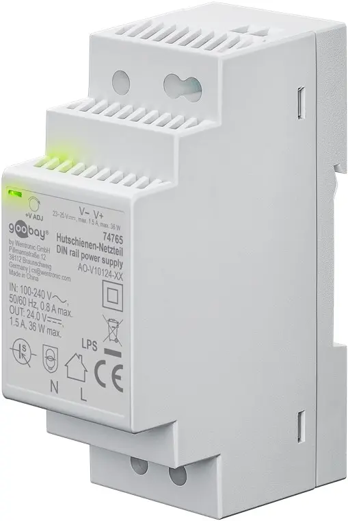 Alimentatore guida DIN 24VCC 1,5A 36W per automazione