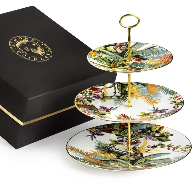 Alzata 3 Livelli Exotic Jungle 31-27-21 cm – Simone Guidarelli