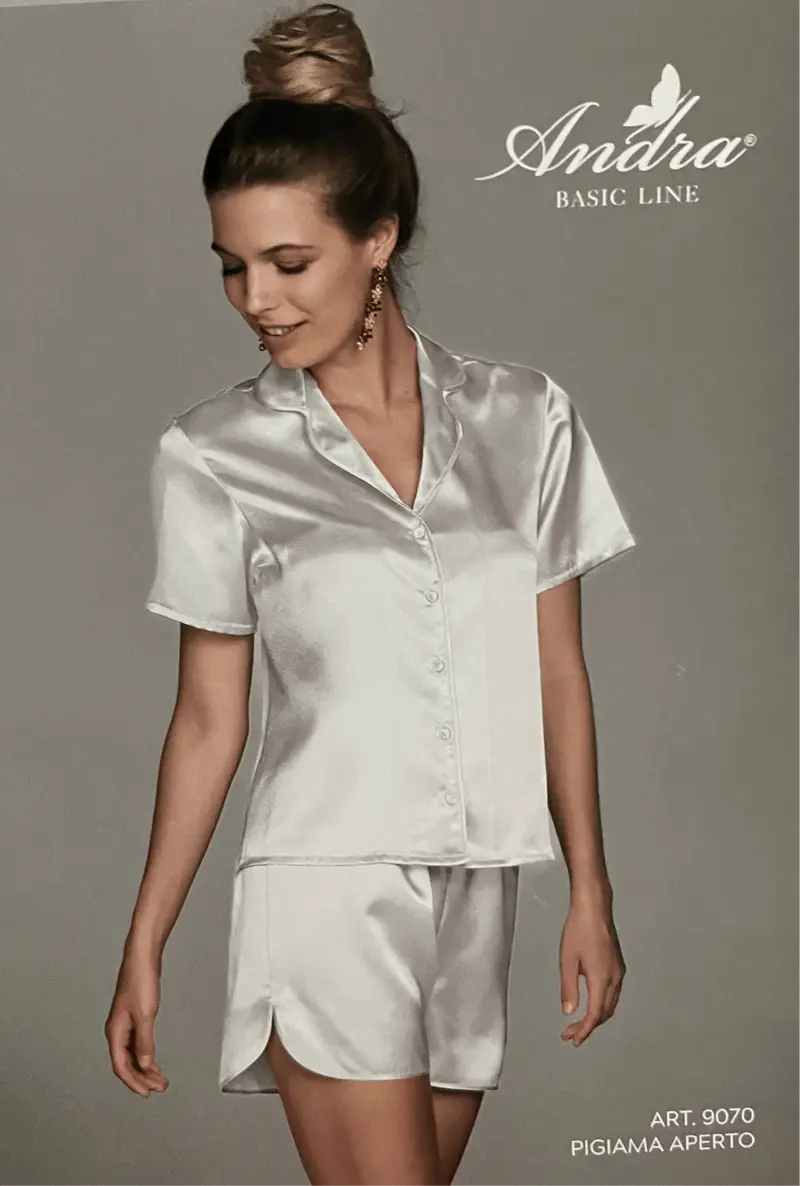 Andra Pigiama Donna Taglio Uomo In Raso 9070