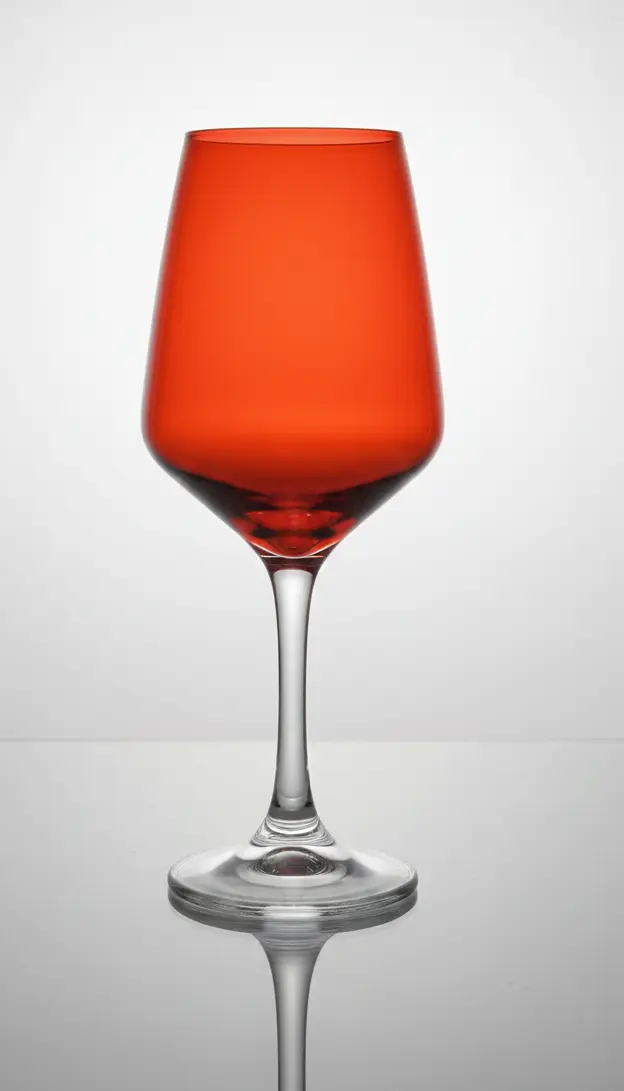 AR.CA Set 6 Calici Vino Sfumati Rosso Rubino 430ml | Maison Fantoni Fine Glass | Bicchieri Design Gradiente Moderno | Altezza 22cm