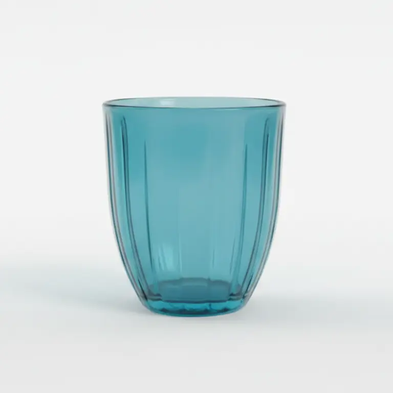 ARCA Set Bicchieri Colorati Modello Silis | Design Moderno in Vetro | Azzurro, Grigio, Verde Smeraldo