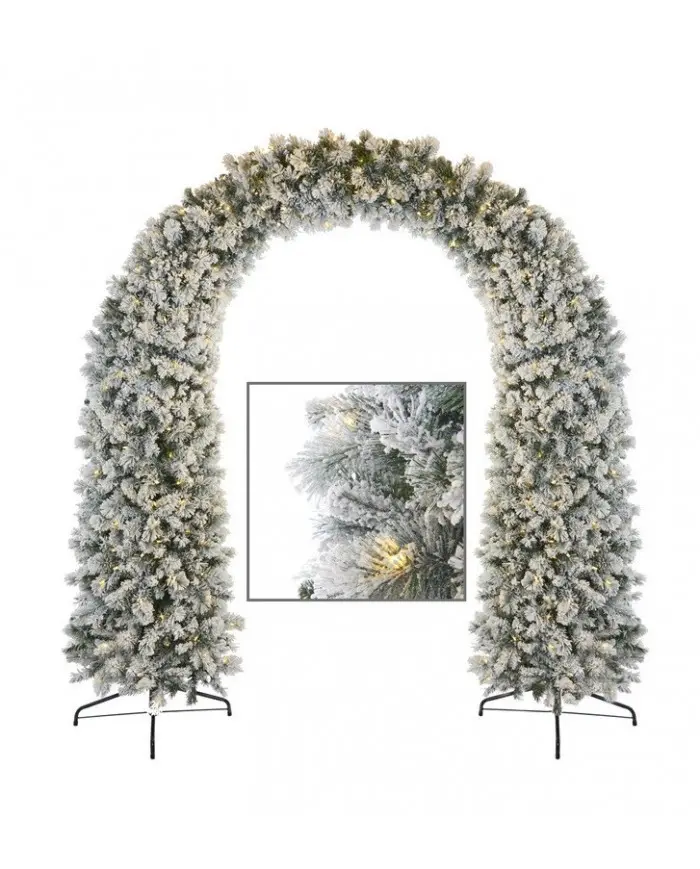 Arco di Pino Artificiale Innevato con 2746 Punte – Goodwill, 254cm