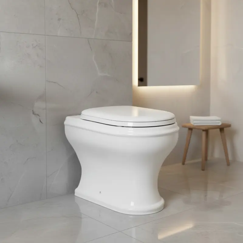 Azzurra Charme wc a terra, bidet e copriwater soft-close CHVCTT000000BI + CHBIT000000MBI + CHA1800/F