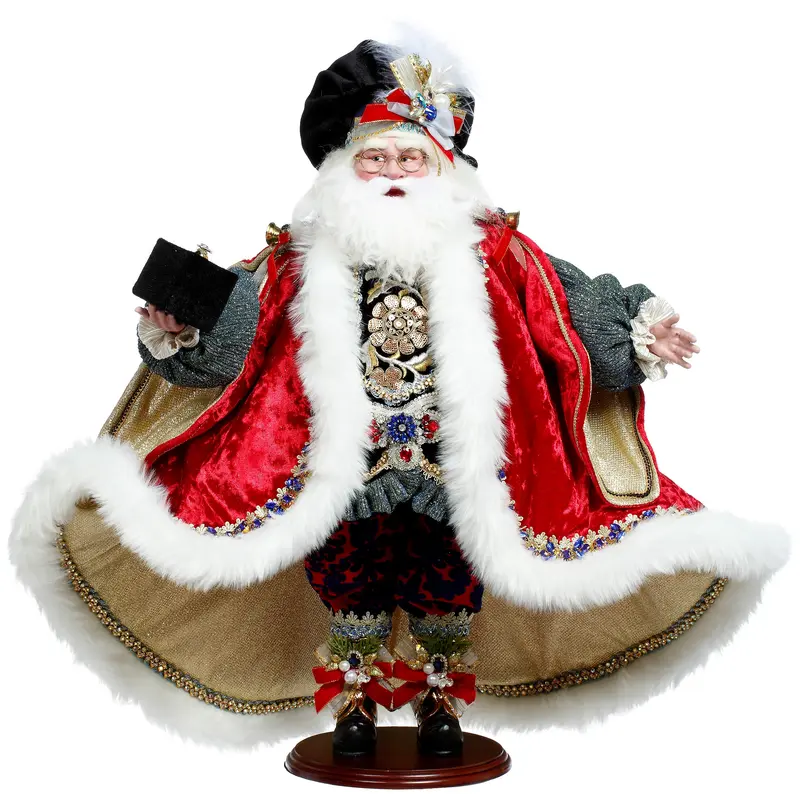 Babbo Natale Diamonds Bordeaux e Blu Edizione Limitata – Goodwill by Mark Roberts, 70cm