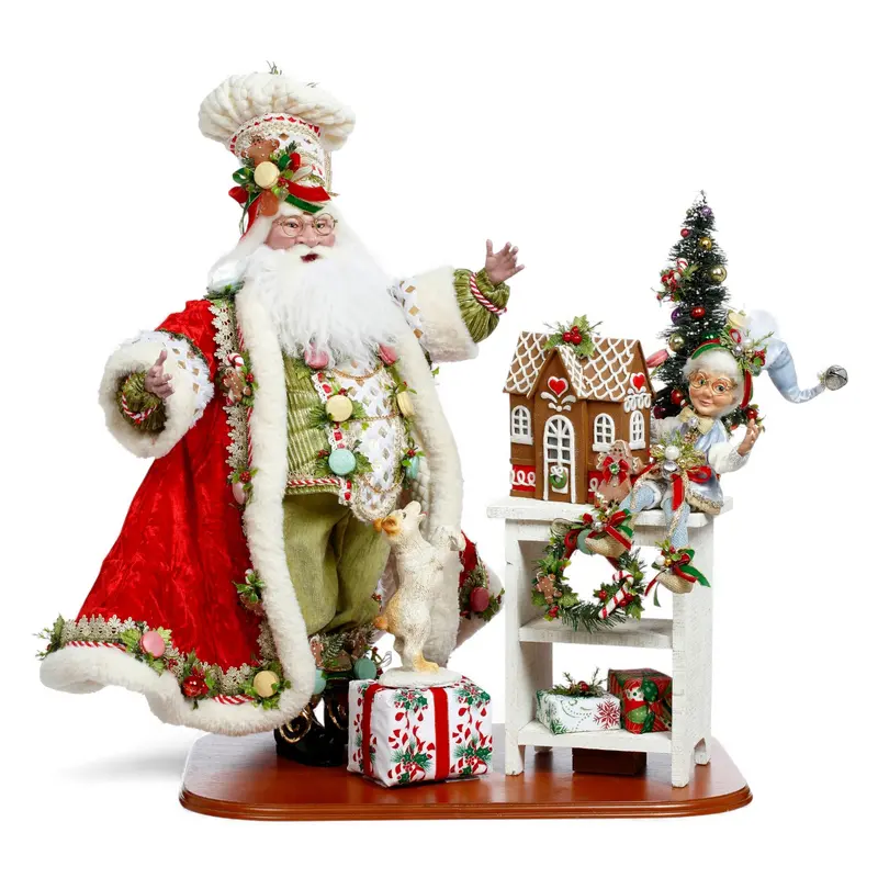 Babbo Natale Pasticcere Gingerbread Baker con Elfo Edizione Limitata – Goodwill by Mark Roberts, 65cm