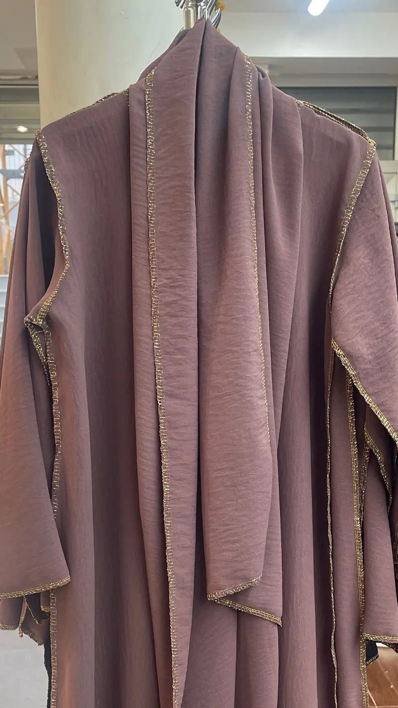 Baby Abaya con hijab cucito jazz malva scuro