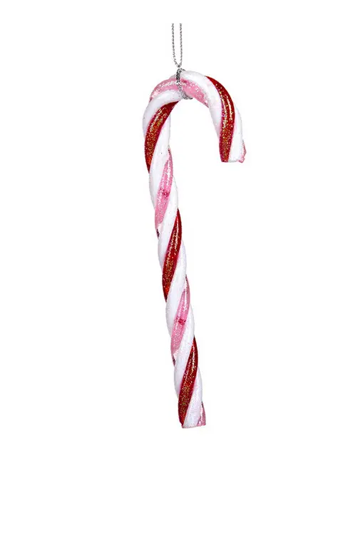 Bastoncino di Zucchero Decorativo Glitter Rosa e Bianco – Goodwill, 15cm
