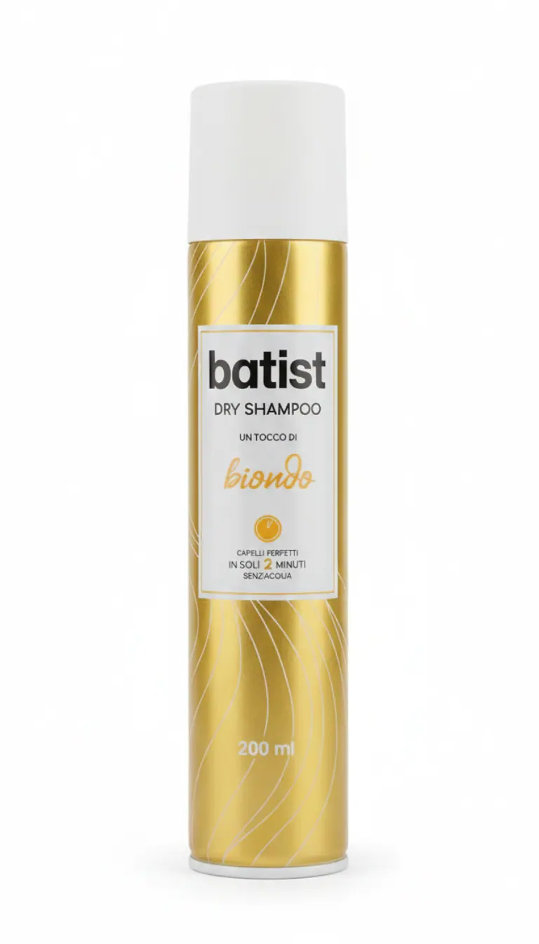 Batist Dry Shampoo Biondo – 200ml – Shampoo a Secco con Pigmento per Capelli Chiari – Ravviva Colore e Dona Volume