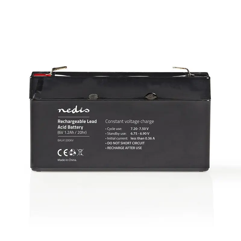 Batteria piombo-acido ricaricabile 6V 1200mAh 97x24x52mm