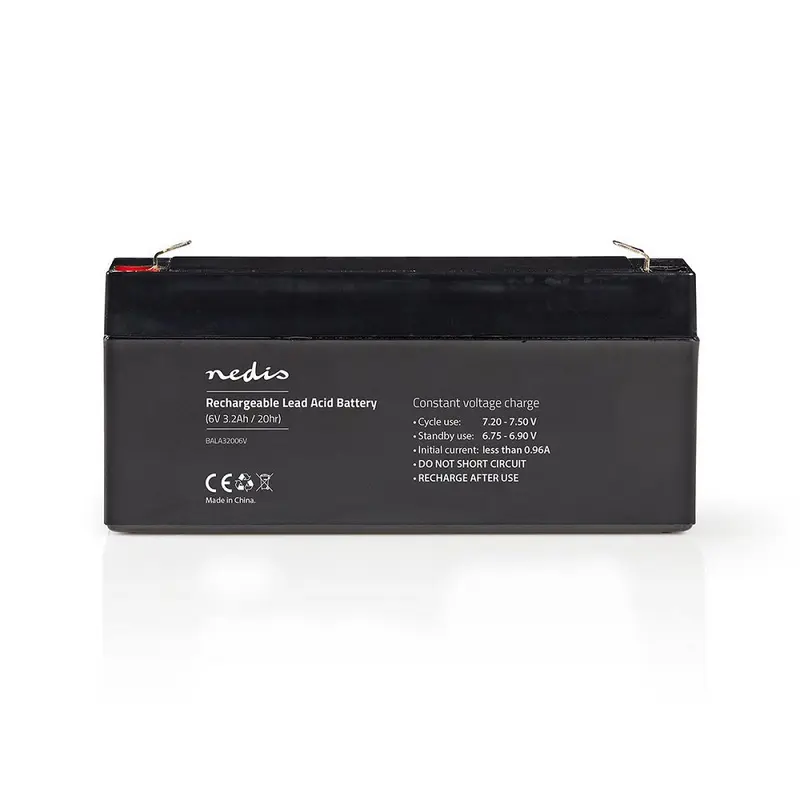 Batteria piombo-acido ricaricabile 6V 3200mAh 134x35x61mm