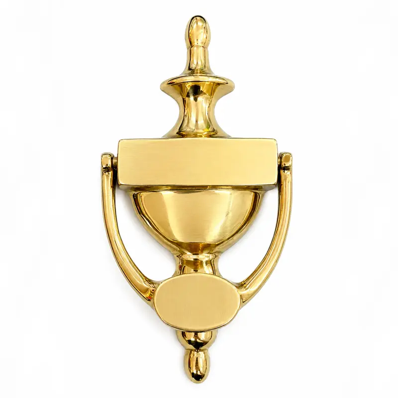 Battiporta Hoppe in Ottone Stile Neoclassico per Porta d'Ingresso
