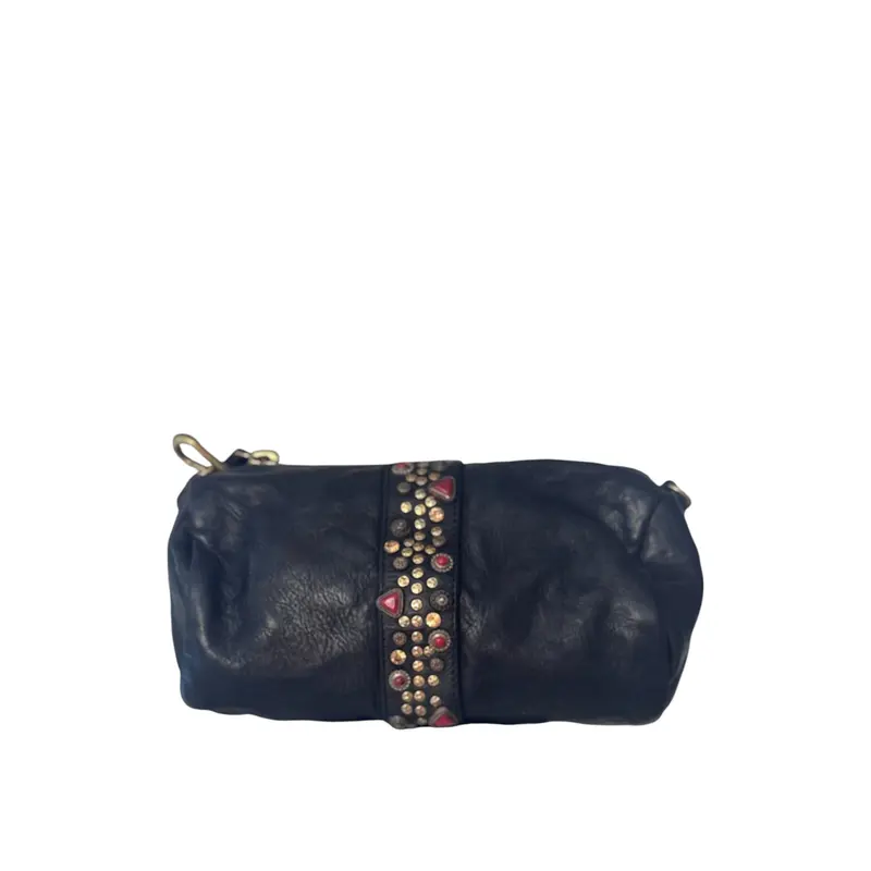 Bauletto tondo Licia Campomaggi con borchie
