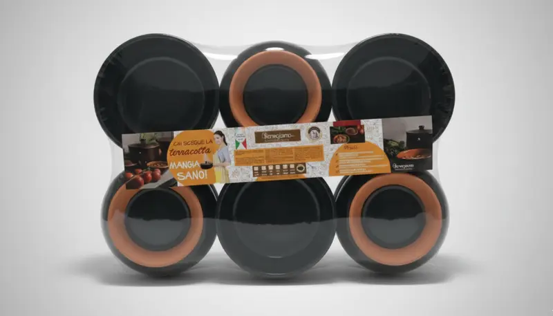 Benegiamo Set 6 Tegamini in Terracotta Nera Ø 15cm | Casseruoline Monoporzione Modern-Style per Gnocchi e Gratin | Tradizione Artigianale Italiana "Cucina della Nonna" | Design Elegante e Rustico
