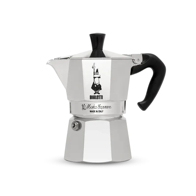 Bialetti Moka Express – Caffettiera Originale 2 Tazze – L'Icona del Design Made in Italy in Alluminio con Valvola Ispezionabile