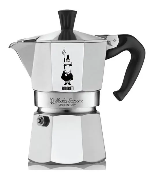 Bialetti Moka Express – Caffettiera Originale 3 Tazze in Alluminio – L'Icona del Made in Italy dal 1933 con Valvola Brevettata