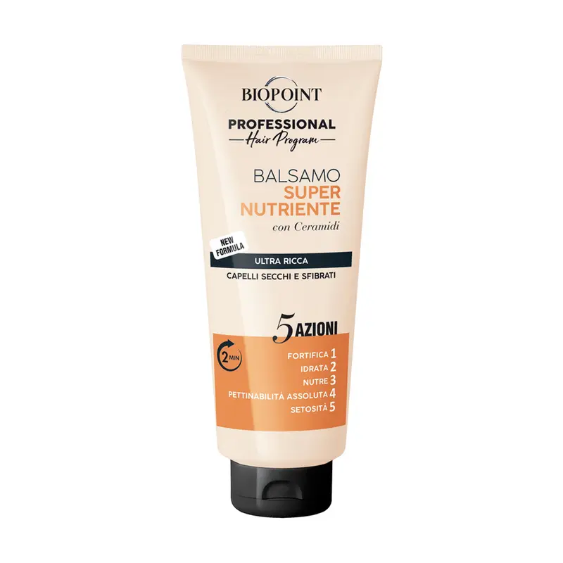Biopoint Professional Balsamo Super Nutriente 350ml – Azione Rapida 2 Minuti con Ceramidi e Olio di Camelia