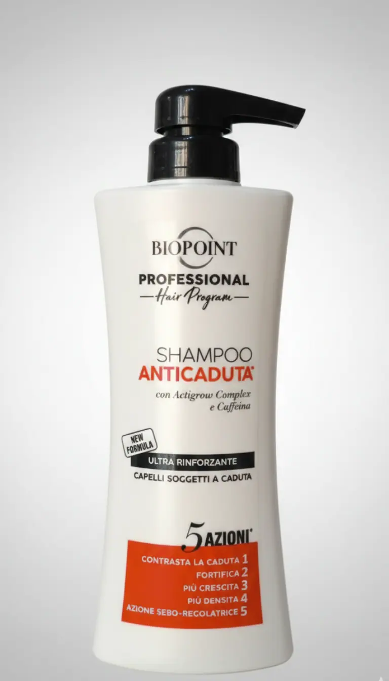 Biopoint Professional Shampoo Anticaduta 5 Azioni 400ml – Con Actigrow Complex e Caffeina