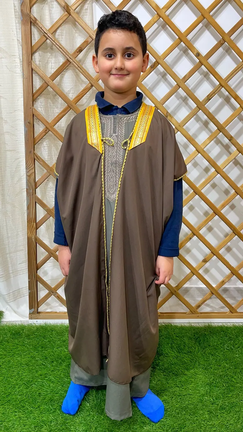 Bisht mantello bambini marrone