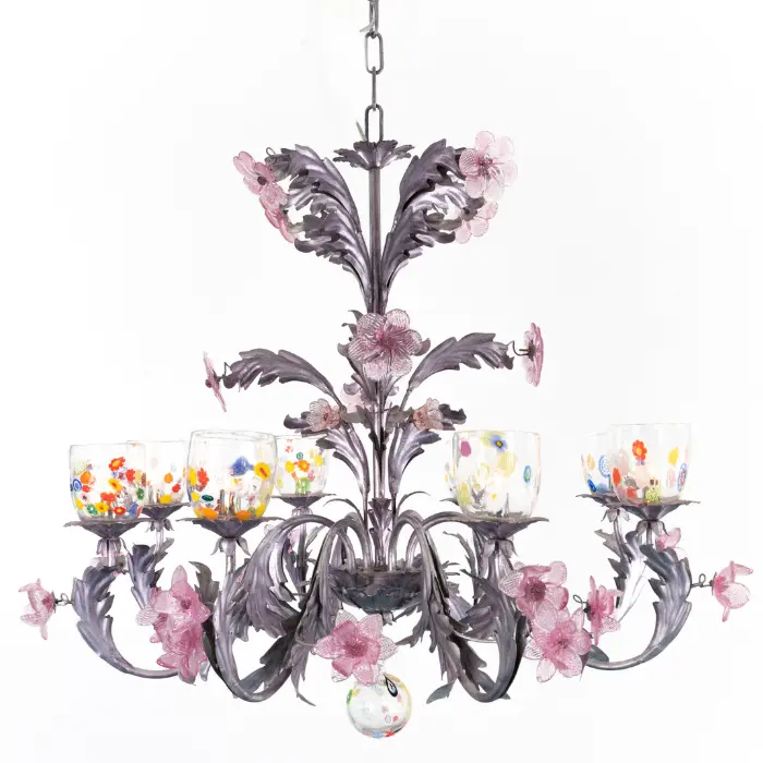 Blossom & Murrina Chandelier in Rose