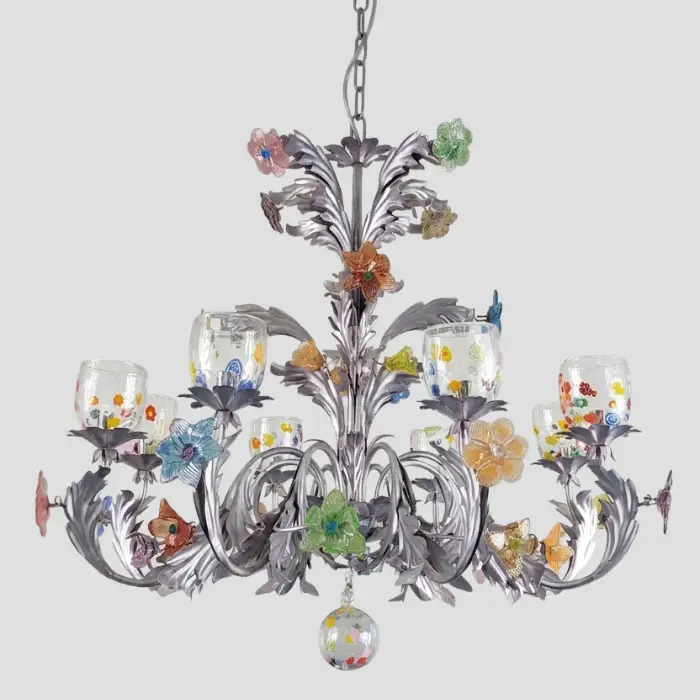 Blossom & Murrina Chandelier in Silver