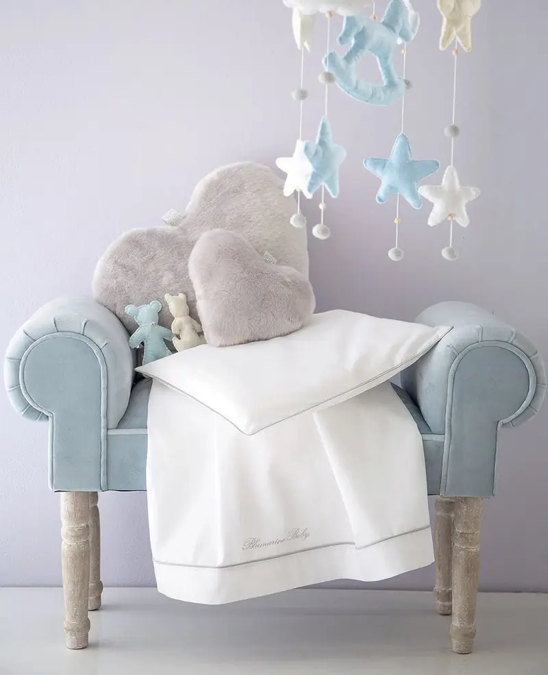 Blumarine Baby Lenzuola Culla Baby Blu