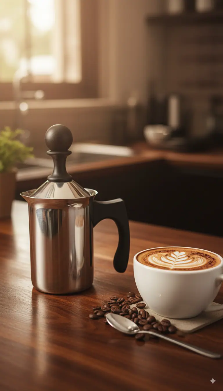 Borella Montalatte Lido 3 Tazze in Acciaio Inox | Cappuccinatore da Fornello Professionale | Riscalda e Monta il Latte | Design Robusto e Igienico