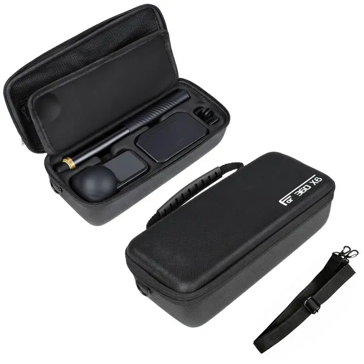 Borsa rigida in EVA per Insta360 X6 con scomparti organizzati
